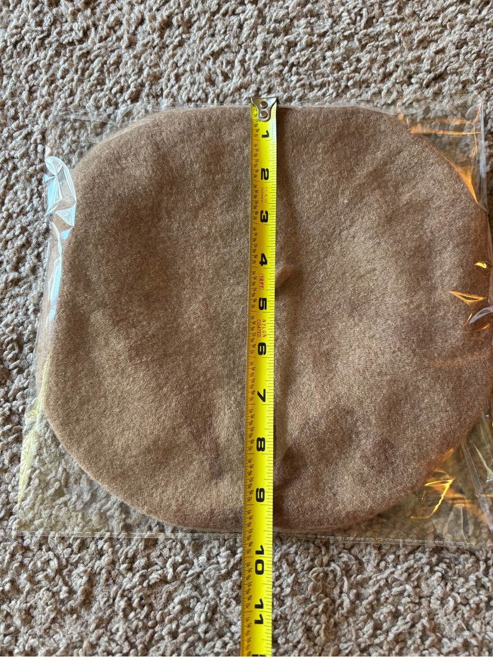 Wool Beret Camel Color - Picture 5 of 5